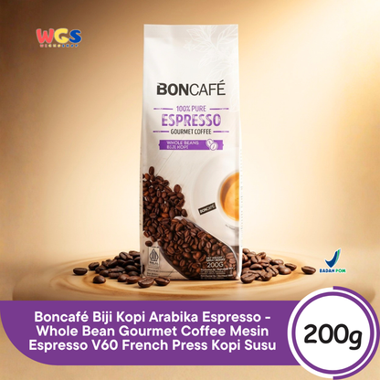 BONCAFE Espresso 100% Pure Gourmet Arabica Whole Beans Coffee 200g - Coffee Beans