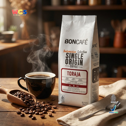 Boncafé Biji Kopi Arabika Toraja 200g - Whole Bean Single Origin Indonesia Espresso V60 French Press Manual Brew