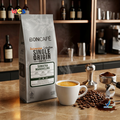 BONCAFE Sumatra Mandheling Single Origin Roasted 100% Arabica Whole Beans Coffee 200g - Coffee Beans