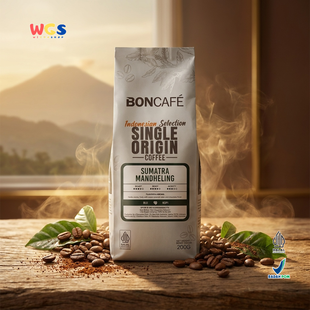 BONCAFE Sumatra Mandheling Single Origin Roasted 100% Arabica Whole Beans Coffee 200g - Coffee Beans
