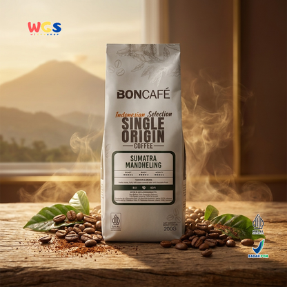 BONCAFE Sumatra Mandheling Single Origin Roasted 100% Arabica Whole Beans Coffee 200g - Coffee Beans