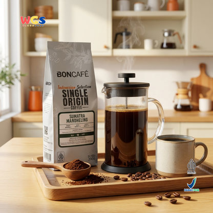 BONCAFE Sumatra Mandheling Single Origin Roasted 100% Arabica Whole Beans Coffee 200g - Coffee Beans