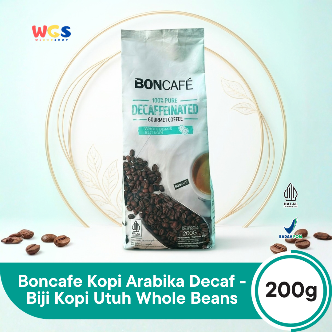 Boncafe Kopi Arabika Decaf 200g - Biji Kopi Utuh Whole Beans