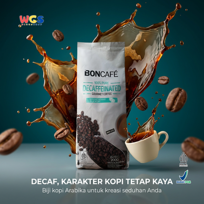 Boncafe Kopi Arabika Decaf 200g - Biji Kopi Utuh Whole Beans
