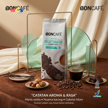 Boncafe Kopi Arabika Decaf 200g - Biji Kopi Utuh Whole Beans
