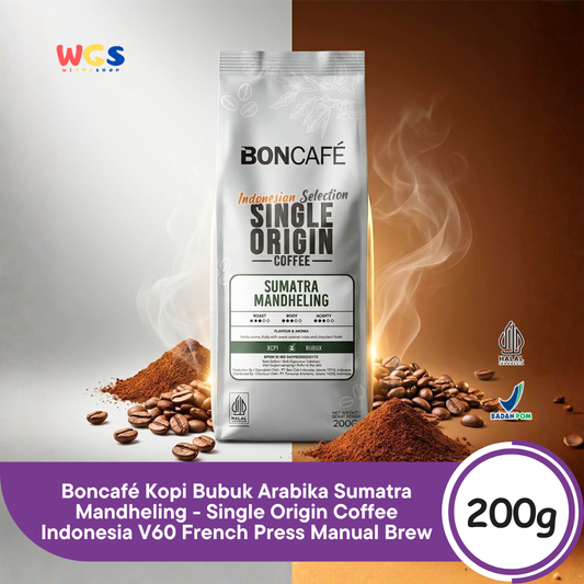 Boncafé Kopi Bubuk Arabika Sumatra Mandheling 200g - Single Origin Coffee Indonesia V60 French Press Manual Brew