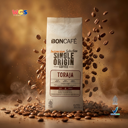 Boncafé Kopi Bubuk Arabika Toraja 200g - Ground Coffee Single Origin Indonesia V60 French Press Kopi Hitam