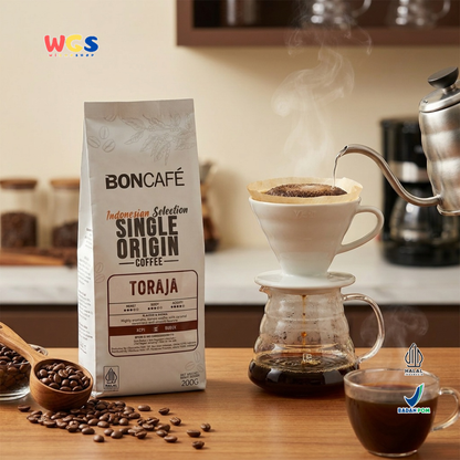 Boncafé Kopi Bubuk Arabika Toraja 200g - Ground Coffee Single Origin Indonesia V60 French Press Kopi Hitam