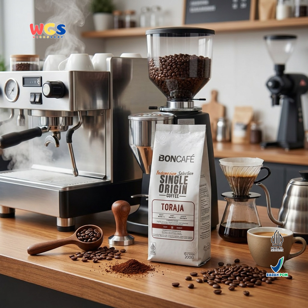 Boncafé Kopi Bubuk Arabika Toraja 200g - Ground Coffee Single Origin Indonesia V60 French Press Kopi Hitam