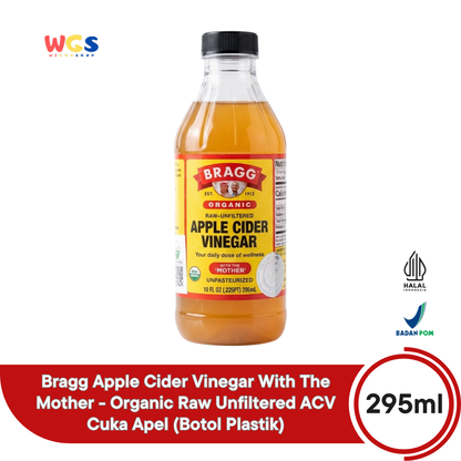 Bragg Organic Apple Cider Vinegar 295ml - Cuka Apel Organik Raw Unfiltered With The Mother