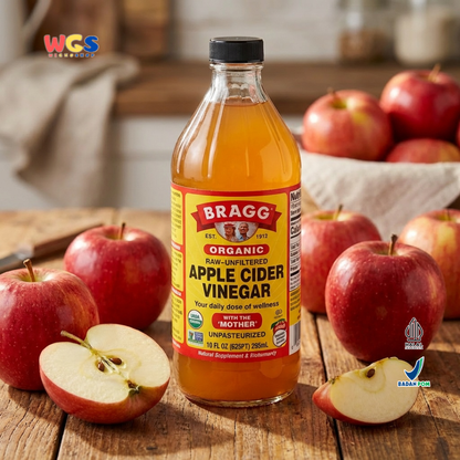 Bragg Organic Apple Cider Vinegar 295ml - Cuka Apel Organik Raw Unfiltered With The Mother