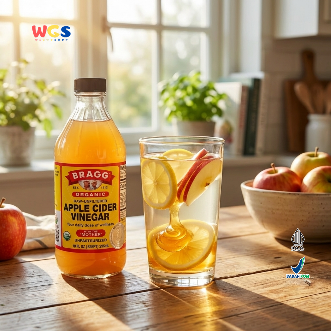 Bragg Organic Apple Cider Vinegar 295ml - Cuka Apel Organik Raw Unfiltered With The Mother