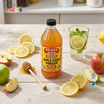 Bragg Organic Apple Cider Vinegar 295ml - Cuka Apel Organik Raw Unfiltered With The Mother