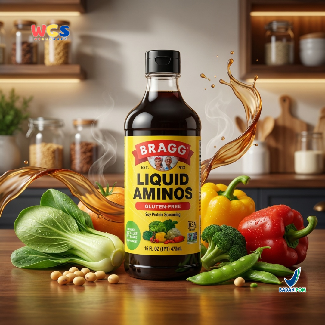 Bragg Liquid Aminos Gluten-Free 473ml – Non-GMO Soy Sauce, a Healthy Soy Sauce Substitute