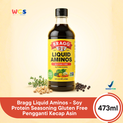Bragg Liquid Aminos Gluten-Free 473ml – Non-GMO Soy Sauce, a Healthy Soy Sauce Substitute