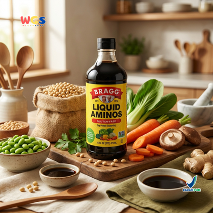 Bragg Liquid Aminos Gluten-Free 473ml – Non-GMO Soy Sauce, a Healthy Soy Sauce Substitute