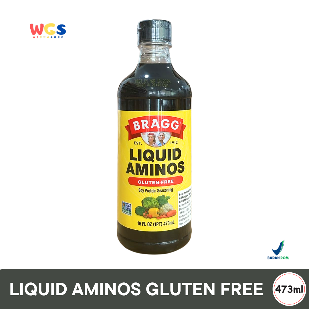 Bragg Liquid Aminos Gluten-Free 473ml – Saus Kedelai Non-GMO Pengganti Kecap Sehat