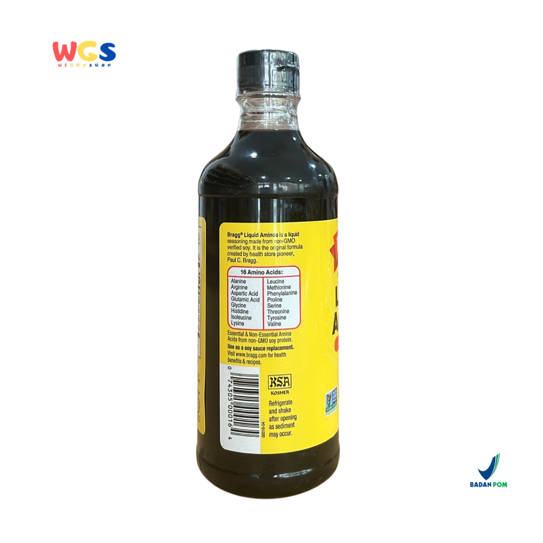Bragg Liquid Aminos Gluten-Free 473ml – Saus Kedelai Non-GMO Pengganti Kecap Sehat