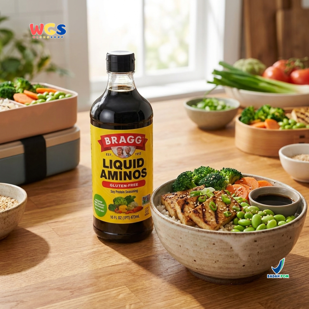 Bragg Liquid Aminos Gluten-Free 473ml – Non-GMO Soy Sauce, a Healthy Soy Sauce Substitute