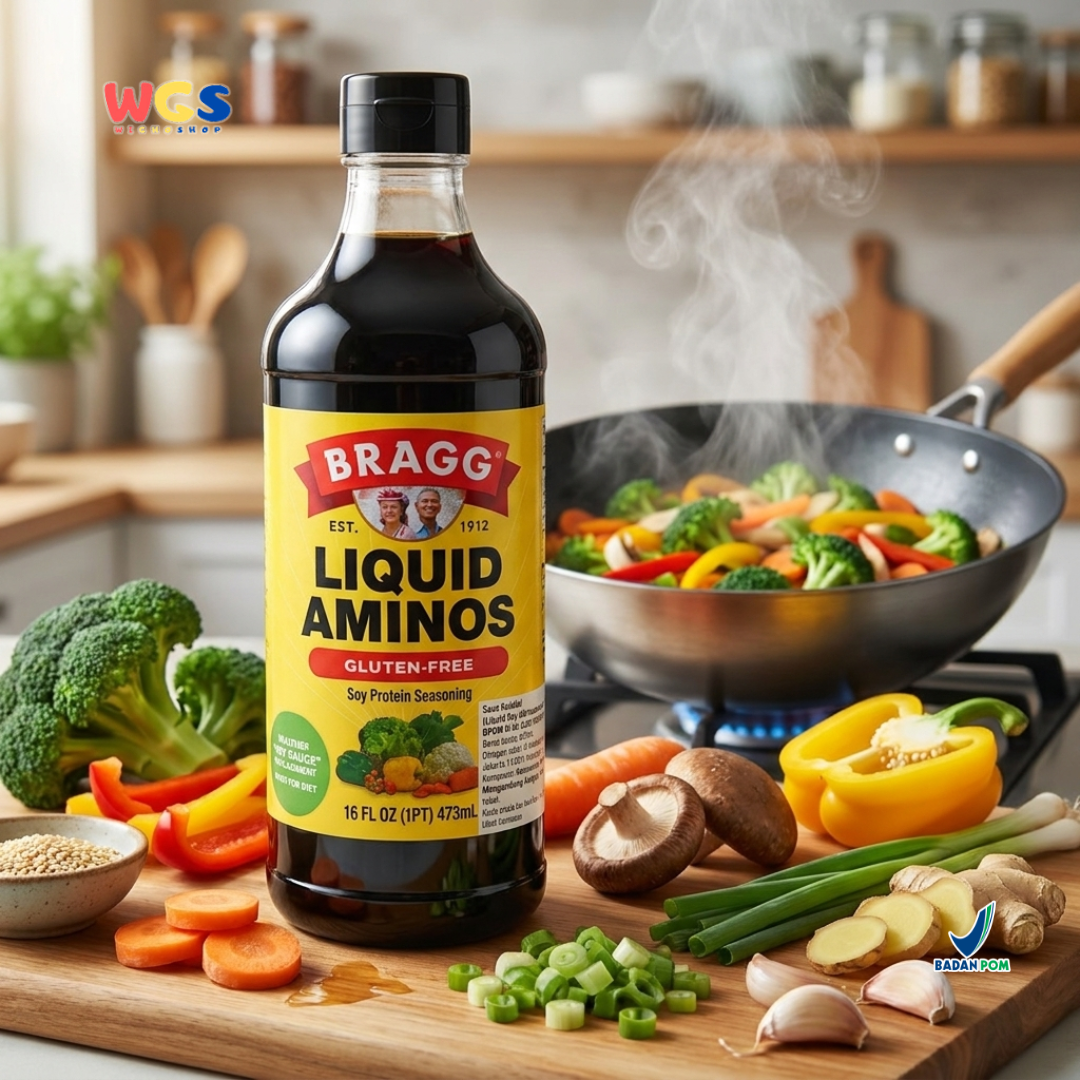 Bragg Liquid Aminos Gluten-Free 473ml – Non-GMO Soy Sauce, a Healthy Soy Sauce Substitute