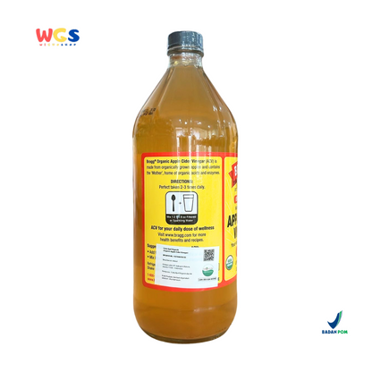 Bragg Organic Raw-Unfiltered Apple Cider Vinegar With the ‘Mother’ 946ml – Cuka Apel Organik