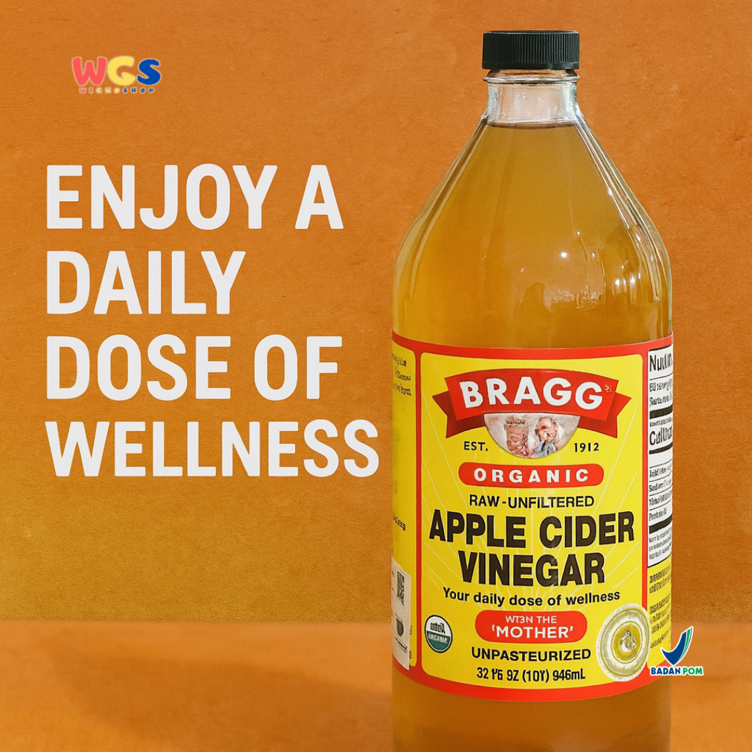 Bragg Organic Raw-Unfiltered Apple Cider Vinegar With the ‘Mother’ 946ml – Cuka Apel Organik