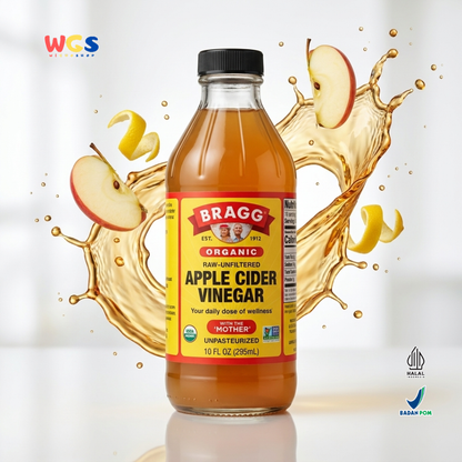 Bragg Organic Apple Cider Vinegar 295ml - Cuka Apel Organik Raw Unfiltered With The Mother