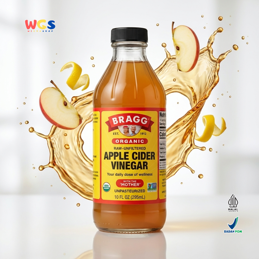 Bragg Organic Apple Cider Vinegar 295ml - Cuka Apel Organik Raw Unfiltered With The Mother