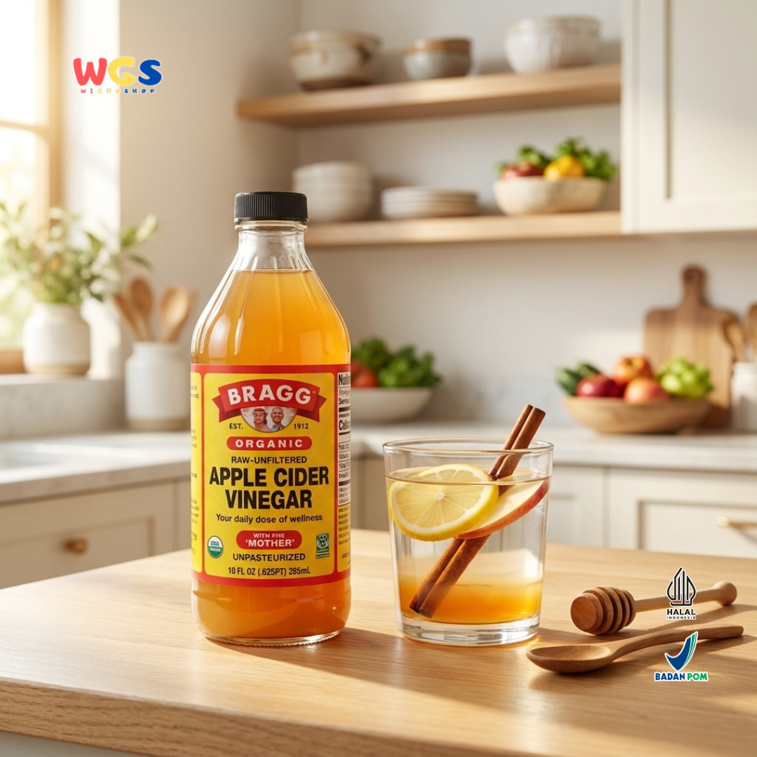 Bragg Organic Apple Cider Vinegar 295ml - Cuka Apel Organik Raw Unfiltered With The Mother