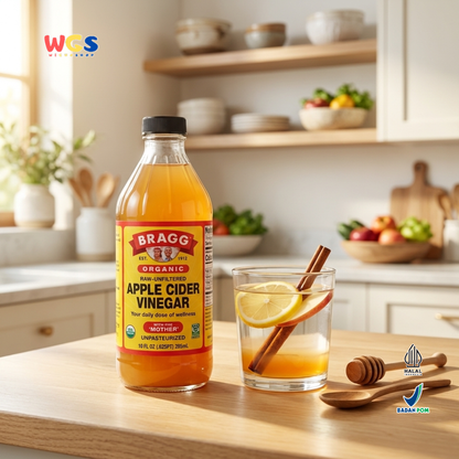 Bragg Organic Apple Cider Vinegar 295ml - Cuka Apel Organik Raw Unfiltered With The Mother