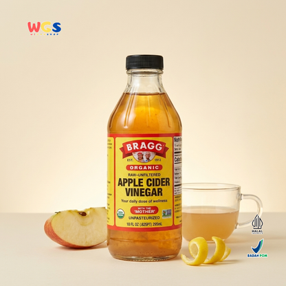 Bragg Organic Apple Cider Vinegar 295ml - Cuka Apel Organik Raw Unfiltered With The Mother