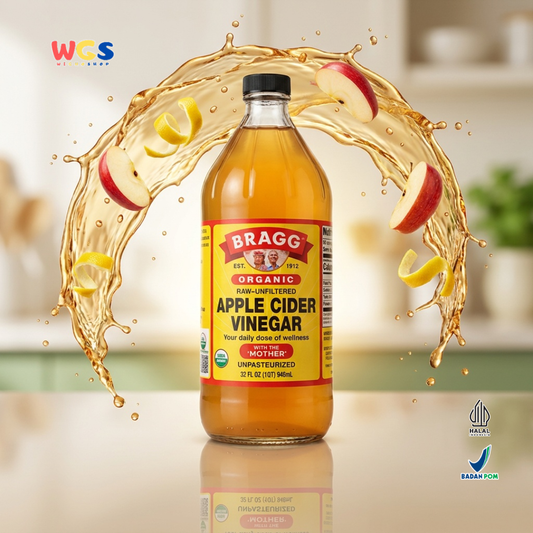 Bragg Organic Apple Cider Vinegar With The Mother 946ml - Cuka Apel Organik Raw Unfiltered Unpasteurized