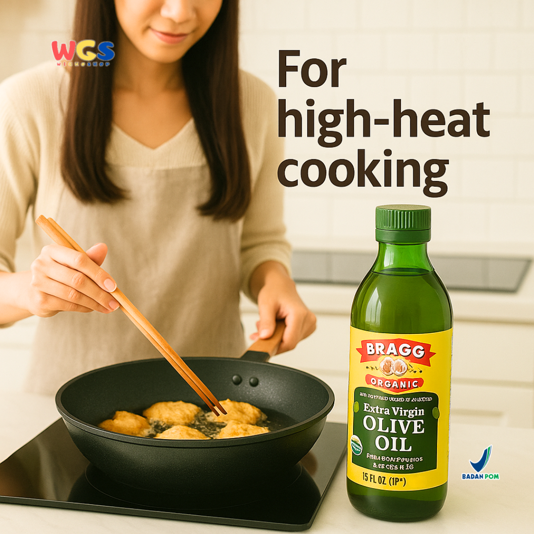 Bragg Organic Extra Virgin Olive Oil 473ml – Minyak Zaitun Organik First Cold Pressed