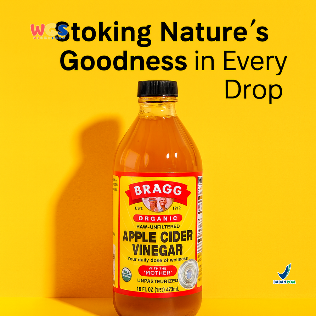 Bragg Organic Raw-Unfiltered Apple Cider Vinegar With the ‘Mother’ 473ml – Cuka Apel Organik