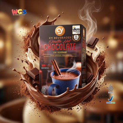 CY Beverages Double Hot Chocolate 3in1 320g (8 Sachet x 40g) – Minuman Coklat Panas Premium Instan