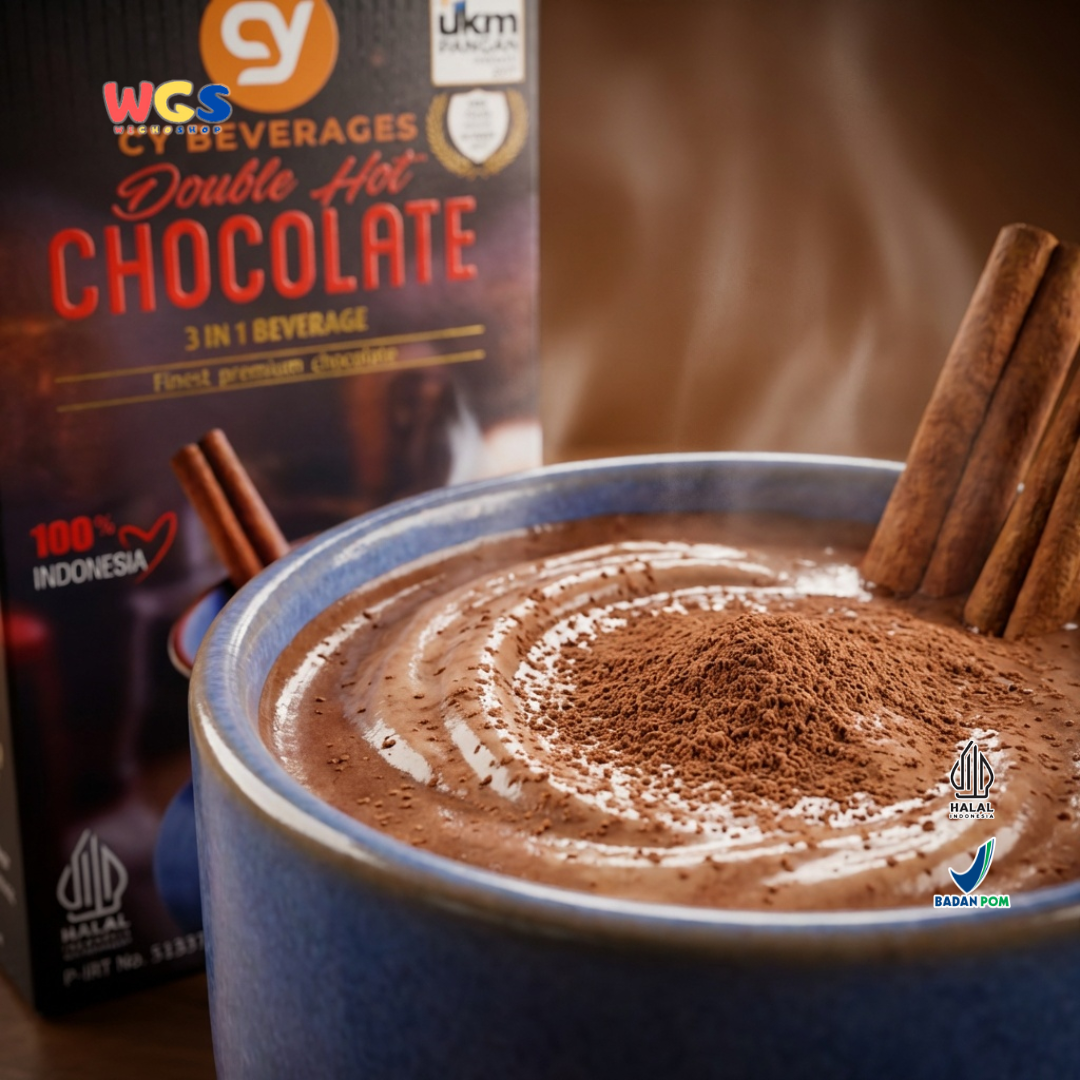 CY Beverages Double Hot Chocolate 3in1 320g (8 Sachet x 40g) – Minuman Coklat Panas Premium Instan