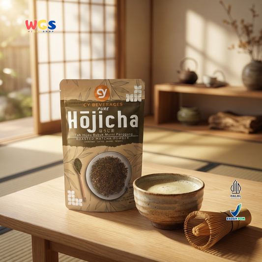 CY Beverages Hojicha Powder 80g - Teh Hijau Panggang Premium untuk Latte & Baking
