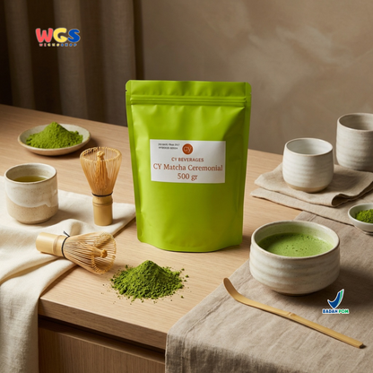 CY Matcha Ceremonial Grade 500gr – Premium Green Tea Powder for Drinks and Desserts