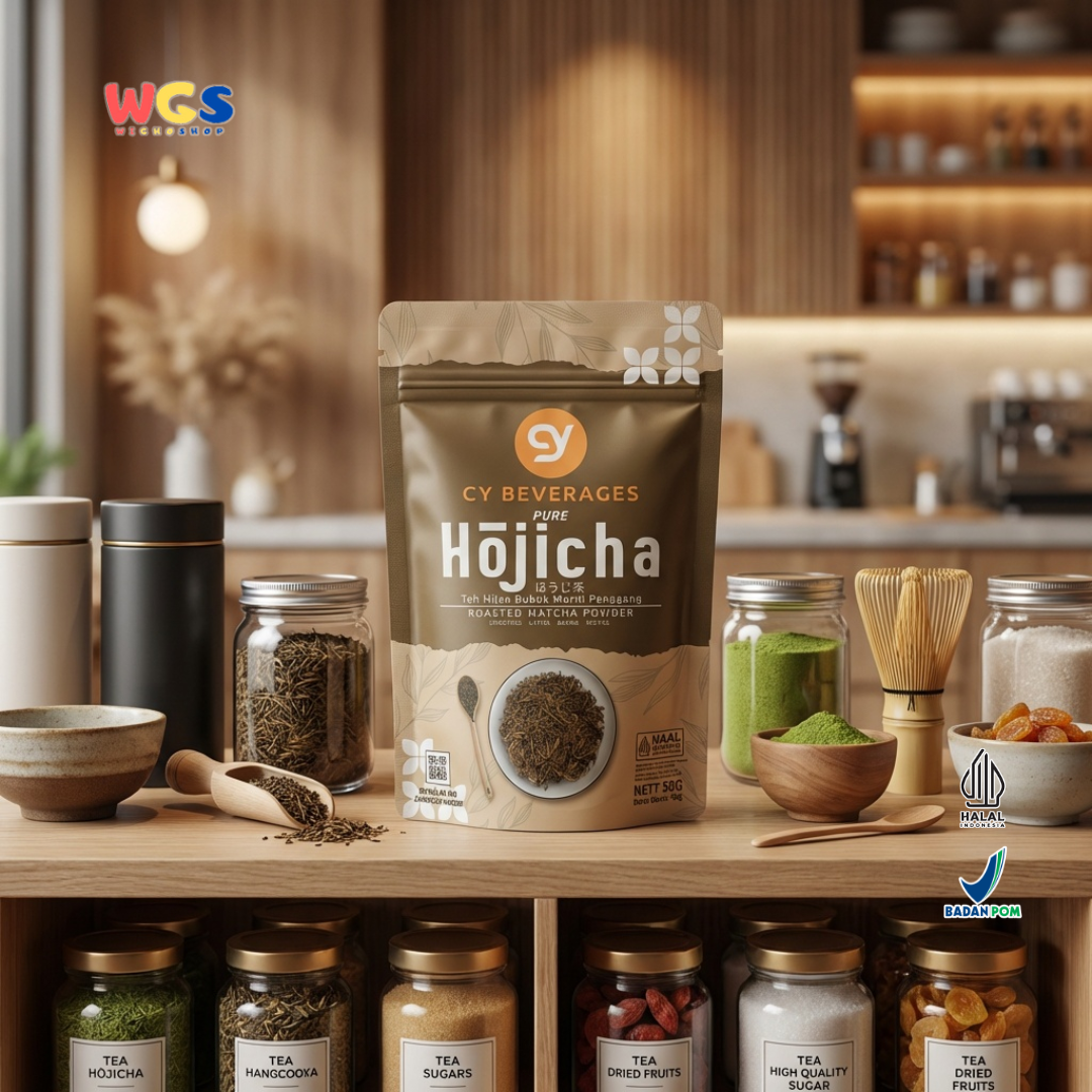 CY Beverages Pure Hojicha Powder 50g – Bubuk Teh Hojicha Panggang untuk Latte & Dessert