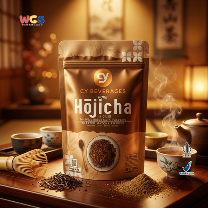 CY Beverages Pure Hojicha Powder 50g – Bubuk Teh Hojicha Panggang untuk Latte & Dessert