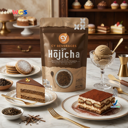 CY Beverages Pure Hojicha Powder 50g – Bubuk Teh Hojicha Panggang untuk Latte & Dessert