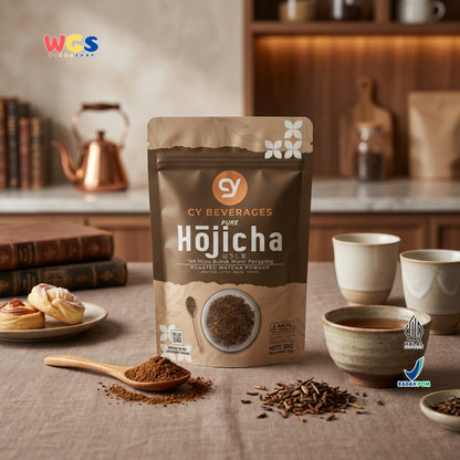 CY Beverages Pure Hojicha Powder 50g – Bubuk Teh Hojicha Panggang untuk Latte & Dessert