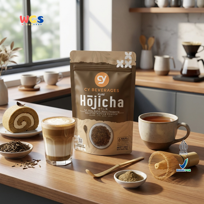 CY Beverages Pure Hojicha Powder 50g – Bubuk Teh Hojicha Panggang untuk Latte & Dessert