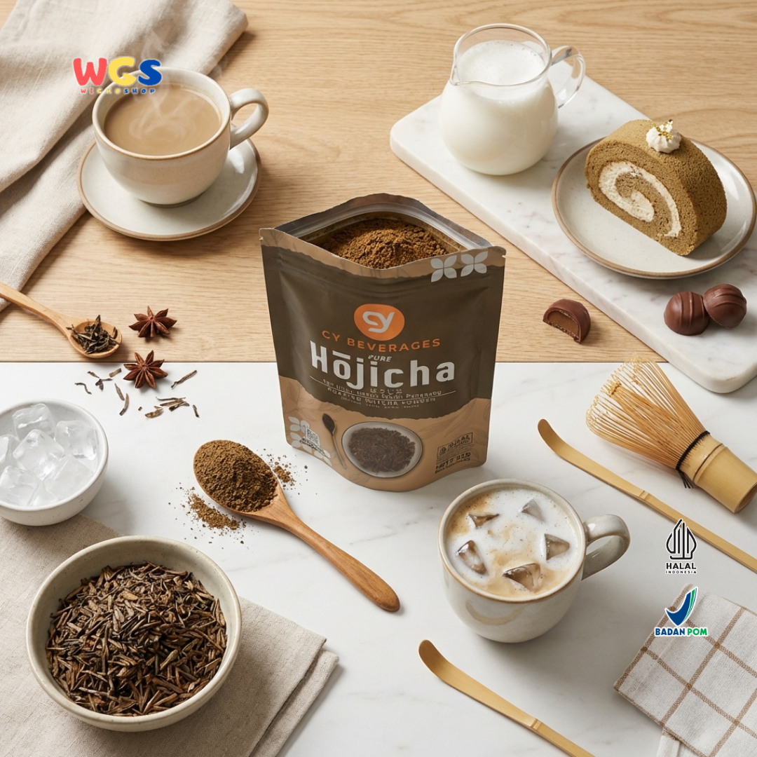 CY Beverages Pure Hojicha Powder 50g – Bubuk Teh Hojicha Panggang untuk Latte & Dessert