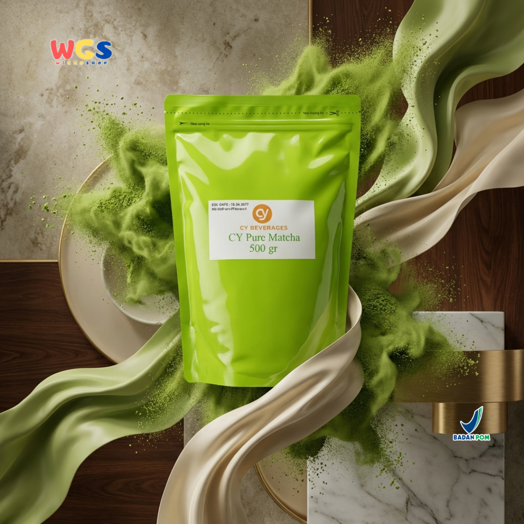 CY Beverages Pure Matcha 500g – Bubuk Matcha Murni untuk Minuman Dessert Latte