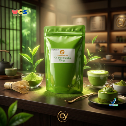CY Beverages Pure Matcha 500g – Bubuk Matcha Murni untuk Minuman Dessert Latte