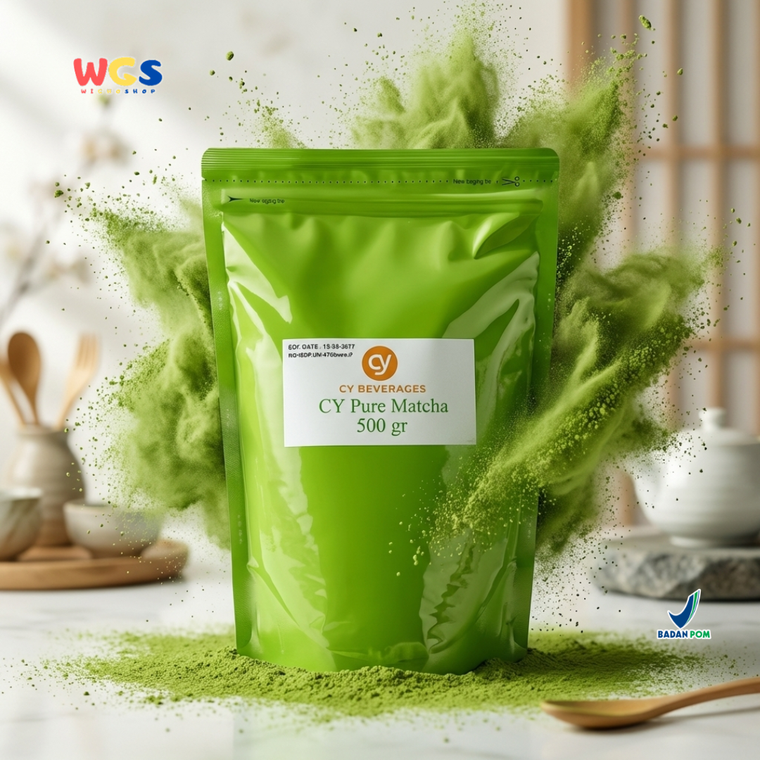 CY Beverages Pure Matcha 500g – Bubuk Matcha Murni untuk Minuman Dessert Latte