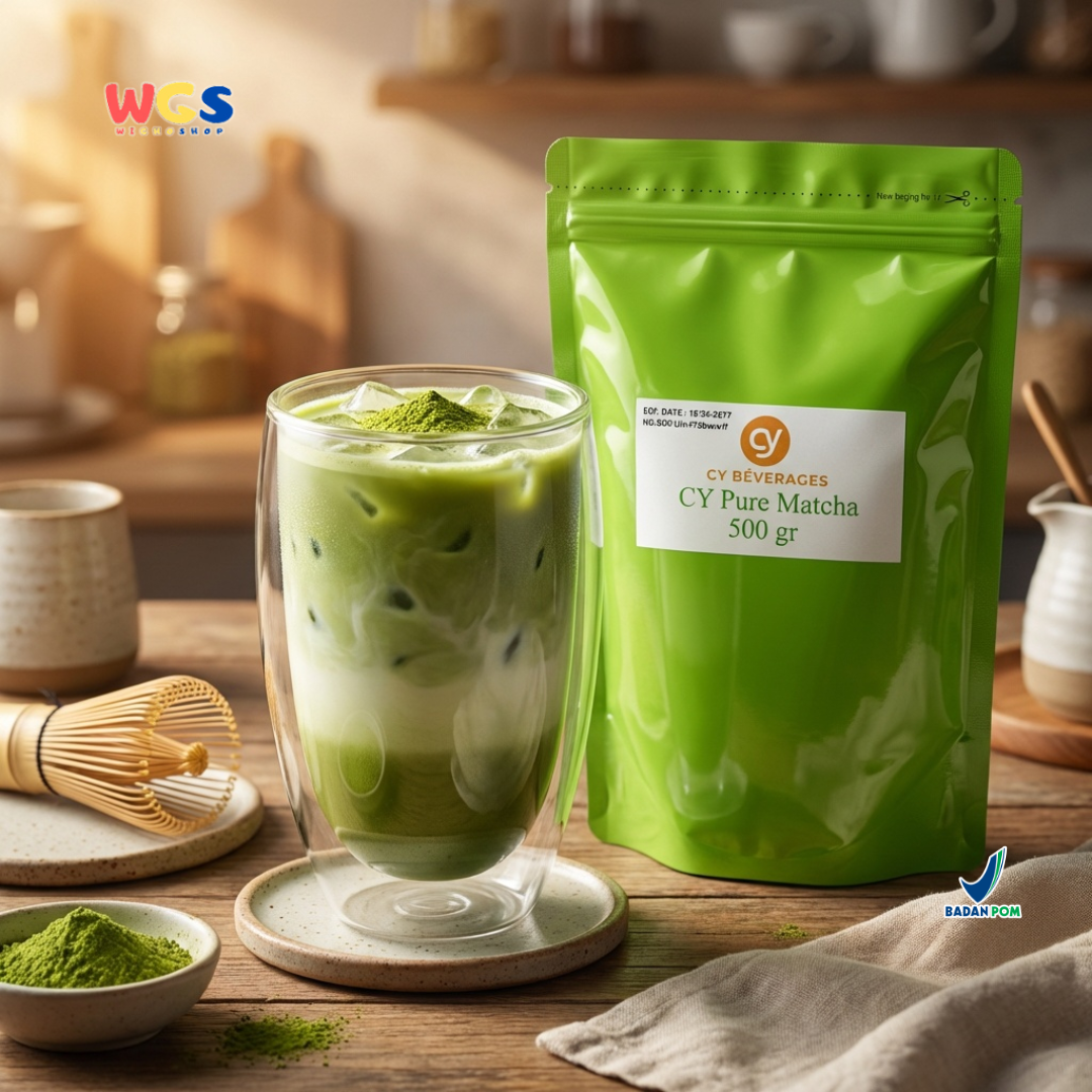 CY Beverages Pure Matcha 500g – Bubuk Matcha Murni untuk Minuman Dessert Latte