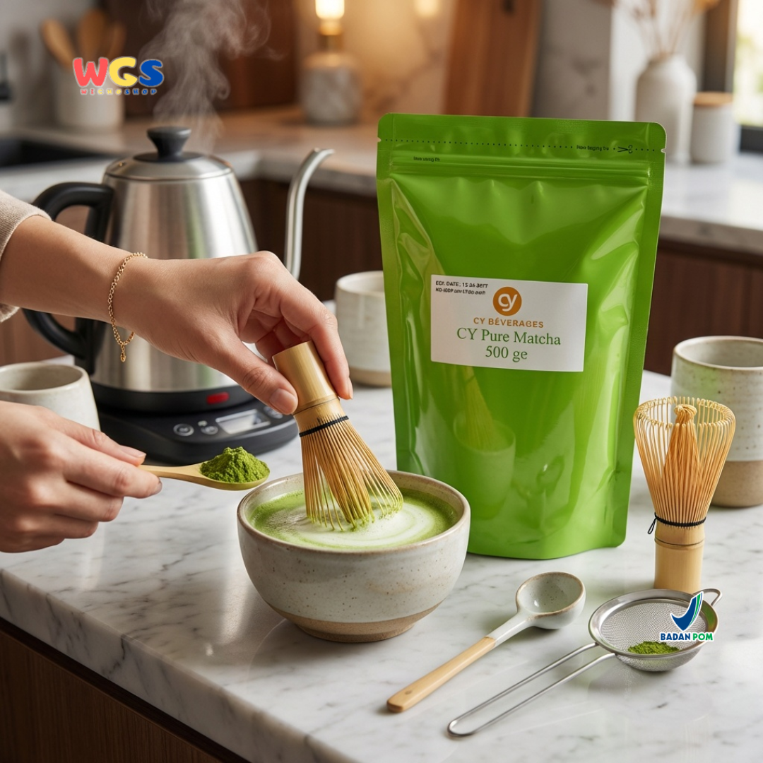 CY Beverages Pure Matcha 500g – Bubuk Matcha Murni untuk Minuman Dessert Latte