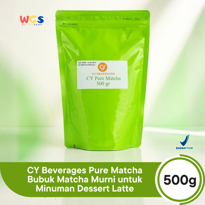 CY Beverages Pure Matcha 500g – Bubuk Matcha Murni untuk Minuman Dessert Latte